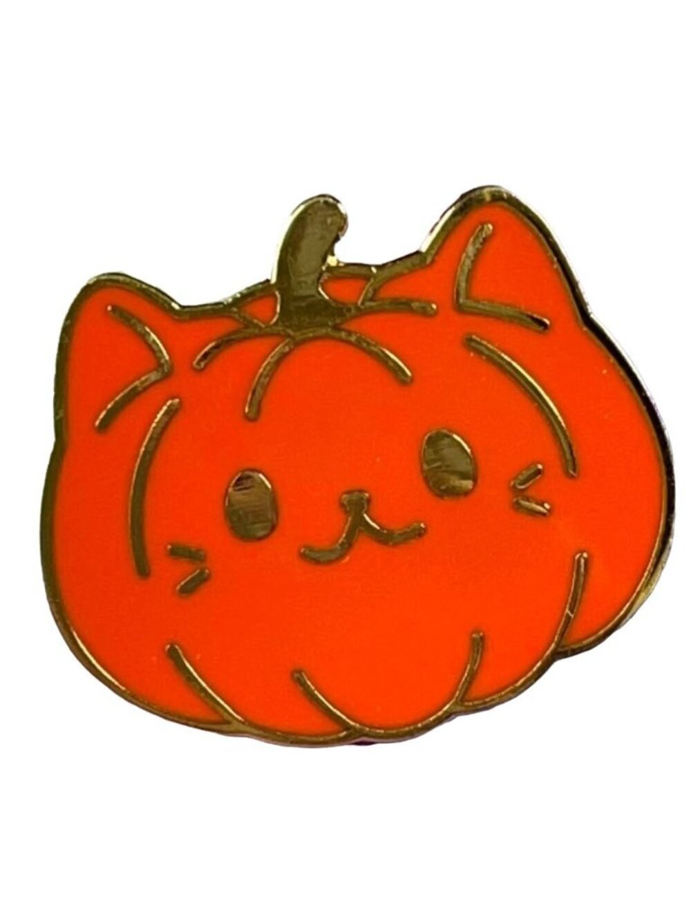 Pumpkin Kitty Lapel Pin Cat Jack Lantern Halloween Badge Accessories Brooch Gift